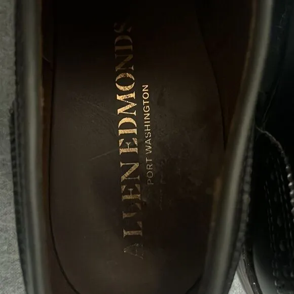 🔥🔥 ALLEN EDMONDS &quot;Strand&quot; Cap-Toe Oxford Dress Shoes Size 9.5 B - Carbon Gray