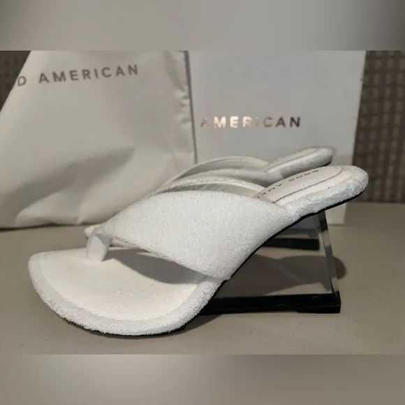 🤍 NIB! Terry High Heel Lucite Sandals