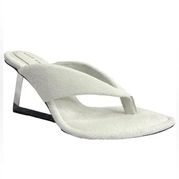 🤍 NIB! Terry High Heel Lucite Sandals