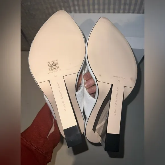 🤍 NIB! Terry High Heel Lucite Sandals