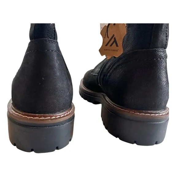 ✨ NWT Alberto Torresi Leather Ankle Booties Women's Size 9/ EU 40 ✨
