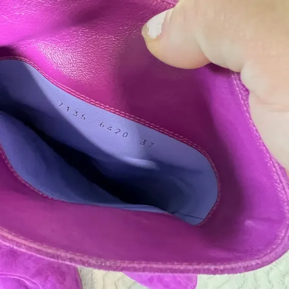 - Sergio rossi velvet purple boots size 37