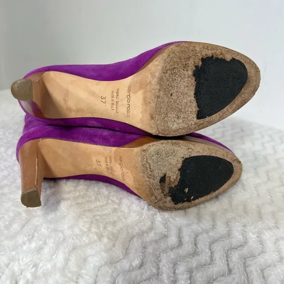 - Sergio rossi velvet purple boots size 37