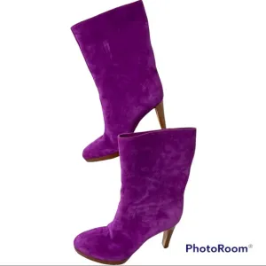 - Sergio rossi velvet purple boots size 37