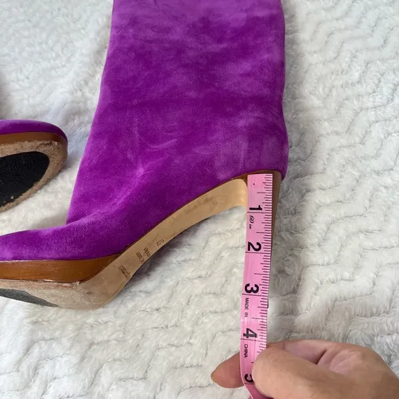 - Sergio rossi velvet purple boots size 37