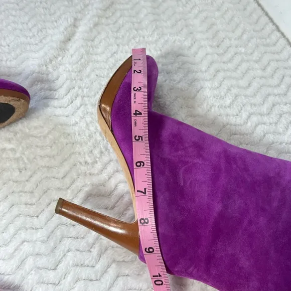 - Sergio rossi velvet purple boots size 37