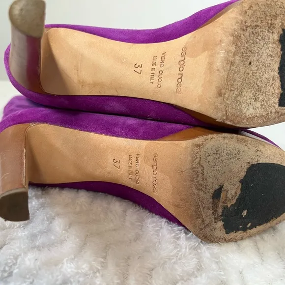 - Sergio rossi velvet purple boots size 37