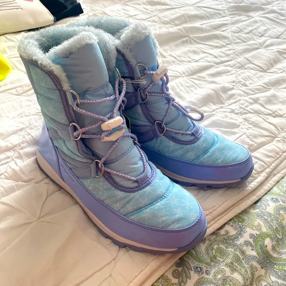 🆕 Sorel X Disney Frozen Elsa Whitney Short Lace Winter Boots