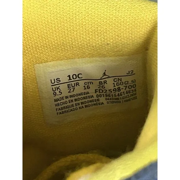 10c Jordan 1 Retro High OG Reverse Laney Yellow Royal Blue TD FD2598-700 Shoes