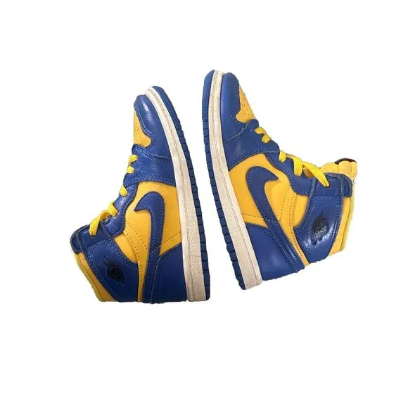 10c Jordan 1 Retro High OG Reverse Laney Yellow Royal Blue TD FD2598-700 Shoes