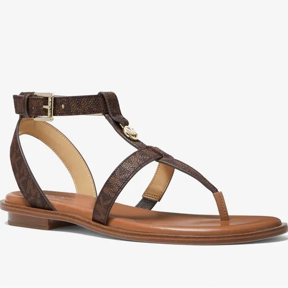 112. Michael Kors Sasha Logo Sandals