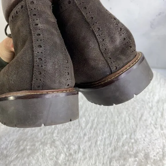 1901 Nordstrom Dress Shoes sz 11.5 wing tip Boots brown Suede Leather Oxford
