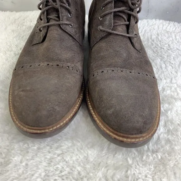 1901 Nordstrom Dress Shoes sz 11.5 wing tip Boots brown Suede Leather Oxford
