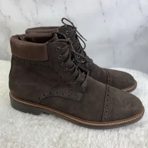 1901 Nordstrom Dress Shoes sz 11.5 wing tip Boots brown Suede Leather Oxford