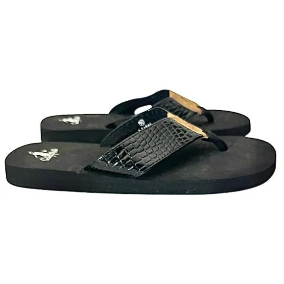 2 Corkys Sandals Womens Size 11 Lumi Casual Slip On Flip Flops  Black &amp; Red
