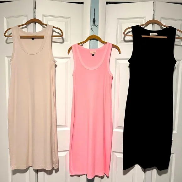 3 TANK DRESS BUNDLEUniversal Thread Rib-Knit MidiNWOT Sz LgNever Worn