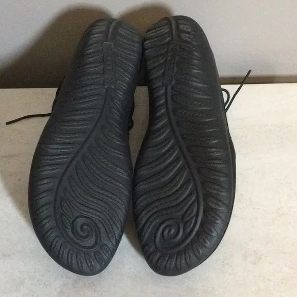 38 NAOT black Kata NuBuck leather shoes