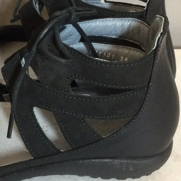 38 NAOT black Kata NuBuck leather shoes