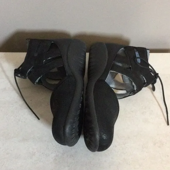 38 NAOT black Kata NuBuck leather shoes