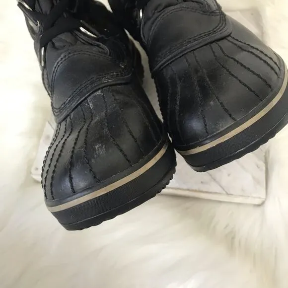 469. Sorel Black Winter Faux Fur Boots