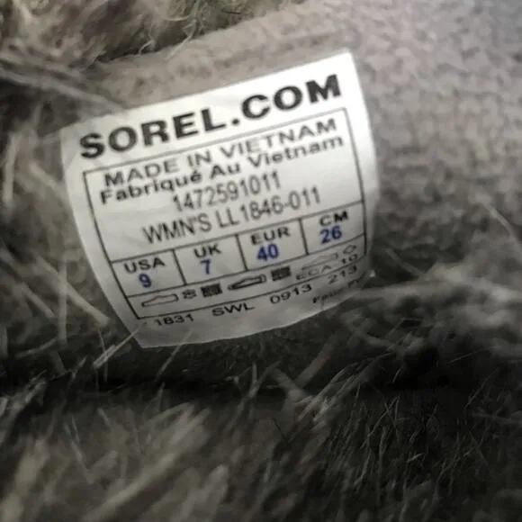 469. Sorel Black Winter Faux Fur Boots