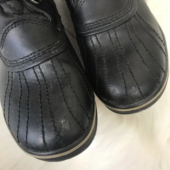 469. Sorel Black Winter Faux Fur Boots
