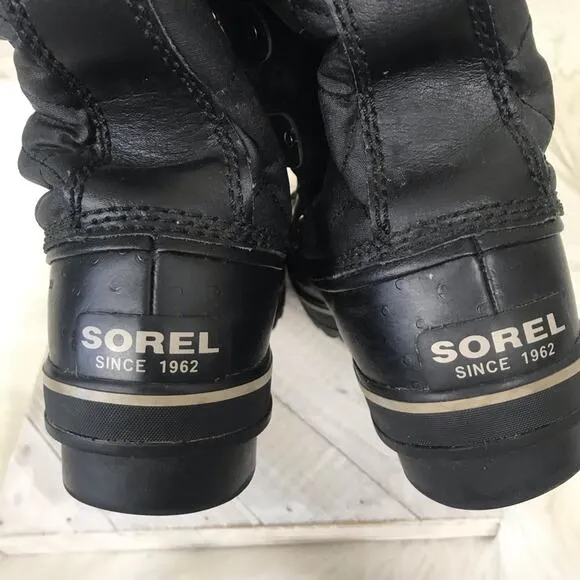 469. Sorel Black Winter Faux Fur Boots