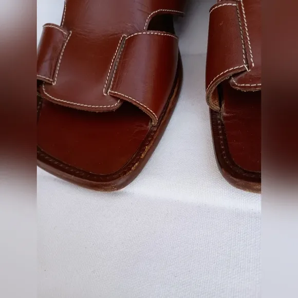A. Testoni Brown Leather Men's Sandals_10