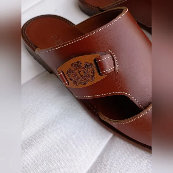 A. Testoni Brown Leather Men's Sandals_10