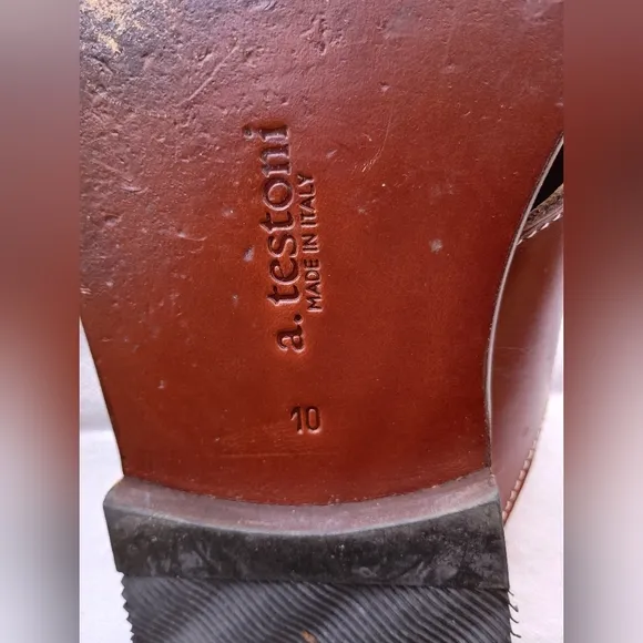 A. Testoni Brown Leather Men's Sandals_10