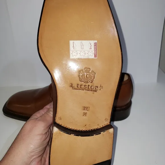 A. Testoni Men's Leather Shoes. New