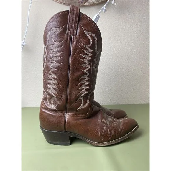 Abilene Men's Cowboy   Boots Size 11D Brown Leather Western USA‎