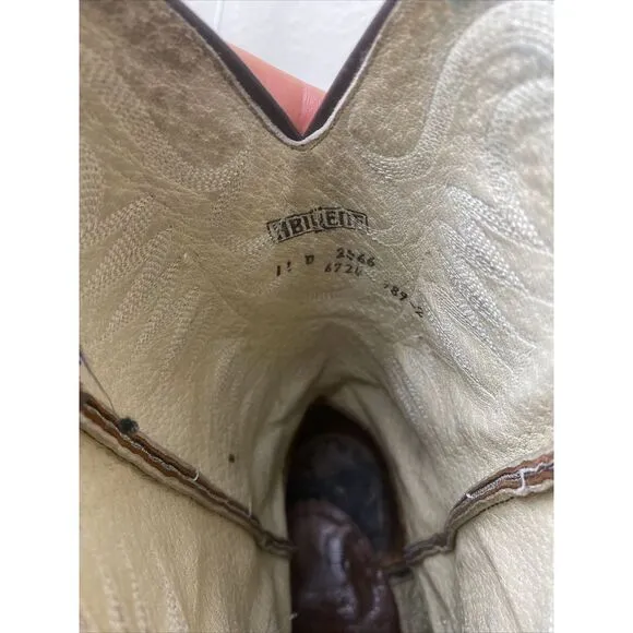 Abilene Men's Cowboy   Boots Size 11D Brown Leather Western USA‎