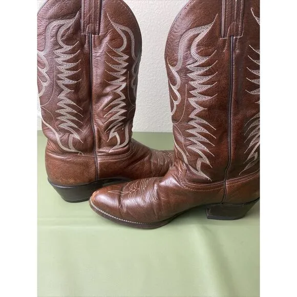 Abilene Men's Cowboy   Boots Size 11D Brown Leather Western USA‎