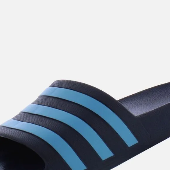 Adidas Adilette Slide Sandals- Legend Ink Bright Cyan