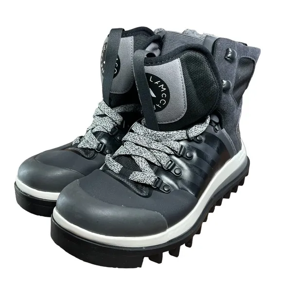 Adidas by Stella McCartney Eulampis FX1963 Black Ankle Hiking Boots Women Sz 5