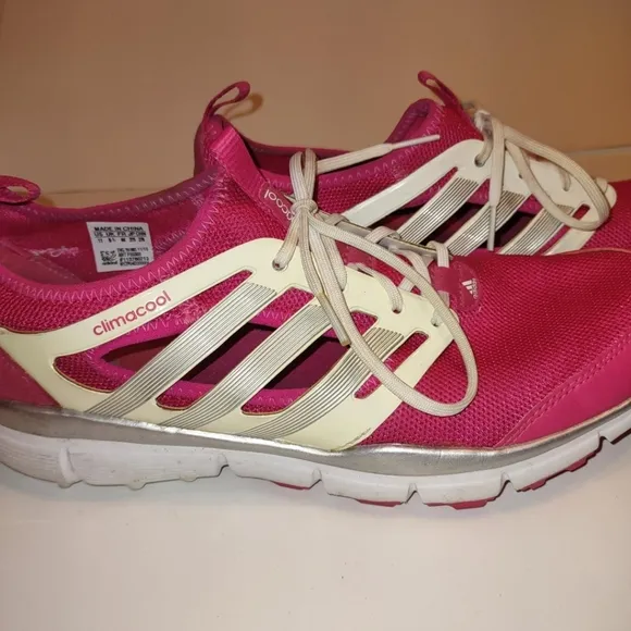 Adidas Climacool Men's size 11 pink and white running shoes, sneakers