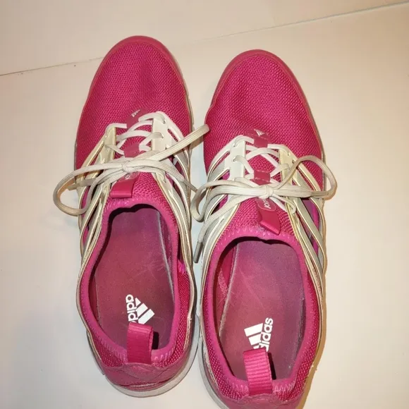 Adidas Climacool Men's size 11 pink and white running shoes, sneakers