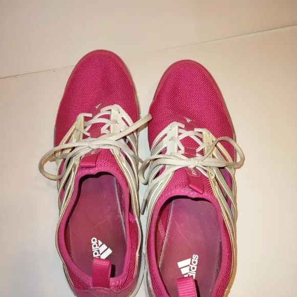 Adidas Climacool Men's size 11 pink and white running shoes, sneakers