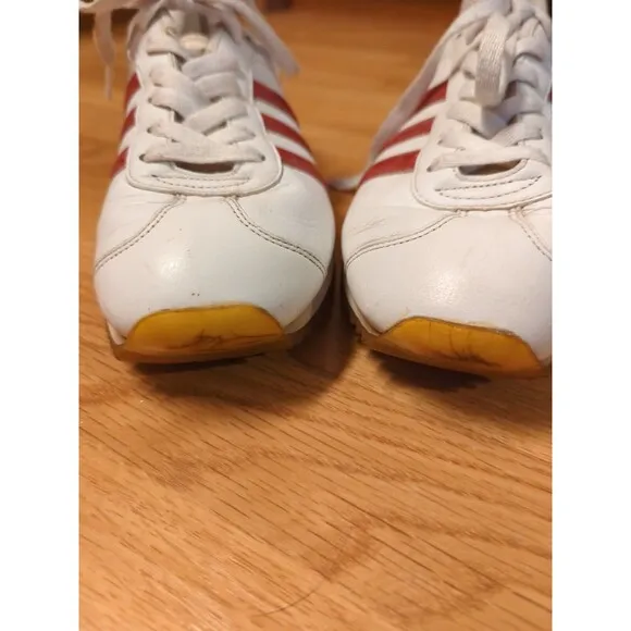 Adidas Country Ripple Sneakers Shoes Mens 7 Leather White Red Leather 2001
