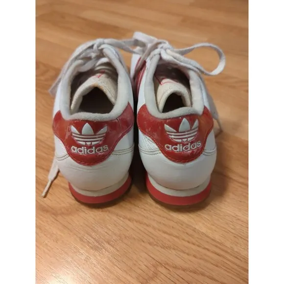 Adidas Country Ripple Sneakers Shoes Mens 7 Leather White Red Leather 2001