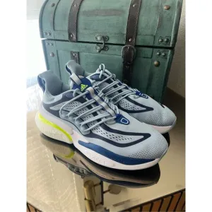 Adidas Men's Alphaboost Shoes Sneakers Wonder Blue Lucid Lemon Royal Size 9.5