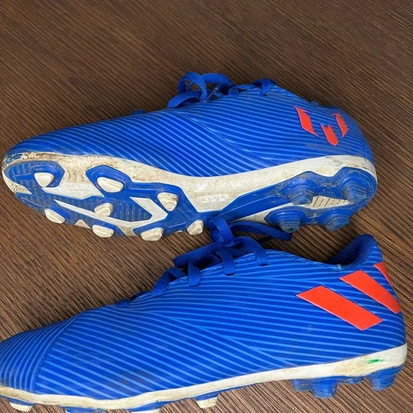 Adidas Mens Nemeziz Messi 19.4 EG3319 Blue Soccer Cleats Shoes Sneakers size 5