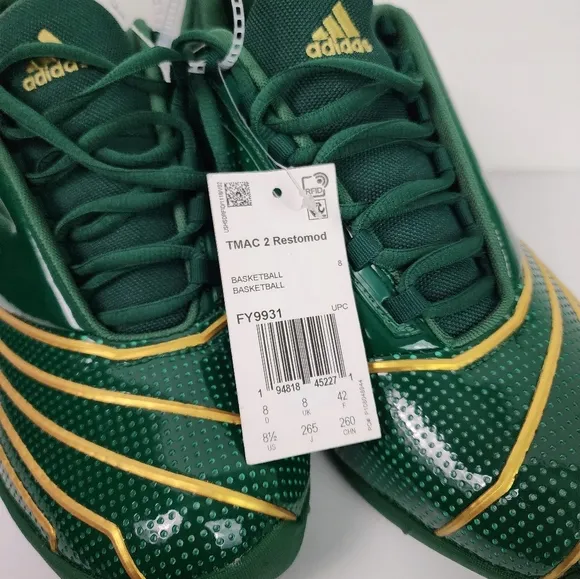 Adidas Men's T Mac 2.0 Restomod SVSM shoes. Size 8.5 FY9931 New Without Box