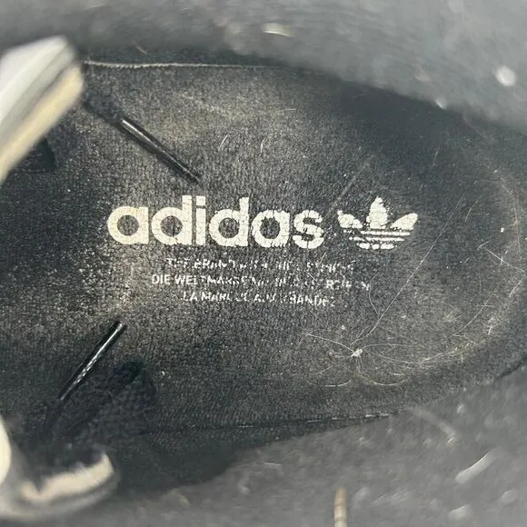 Adidas Originals Men's Superstar Sneakers US 10.5 Black Sliver Metallic Shoes