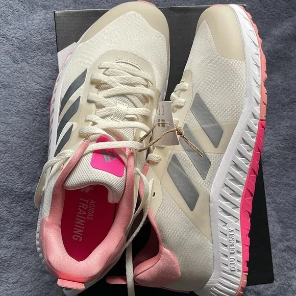 Adidas Pink and Gray Sneakers with Modern Athletic Design