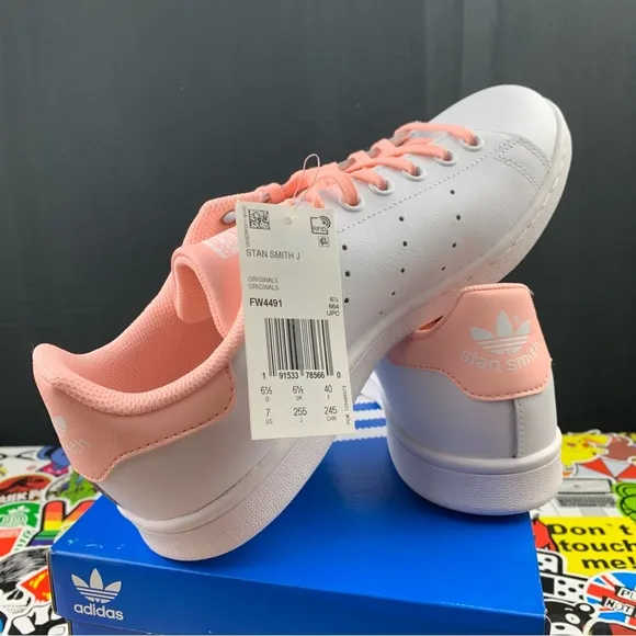 Adidas Stan Smith Pink Sneakers Size 7Y / 8.5 Womens