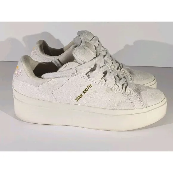 Adidas Superstar Shoes Bonega Women's Size 9 White Sneakers