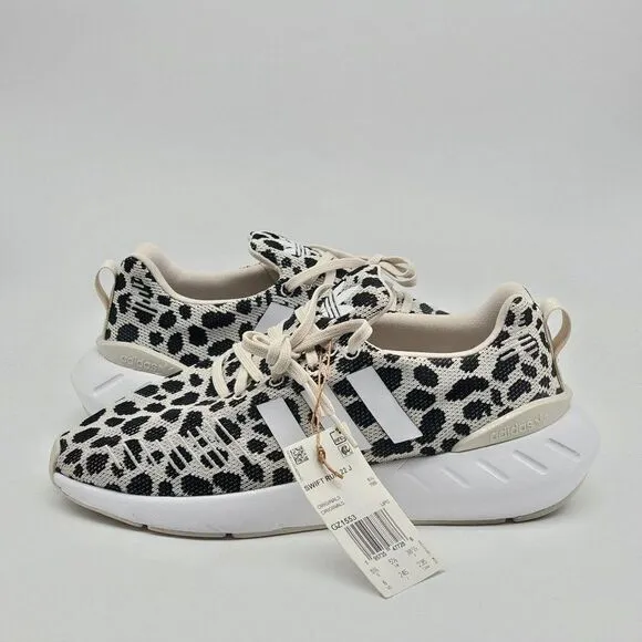 Adidas Swift Run 22 J Leopard Print Men Running Shoes GZ1553 Size 6