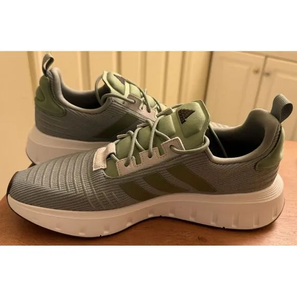 Adidas Swift Runner 23 Olive/Green/ Silver/white Mens 10 #4982